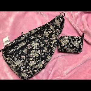 New with tags Vera Bradley sling backpack and mini cosmetic case